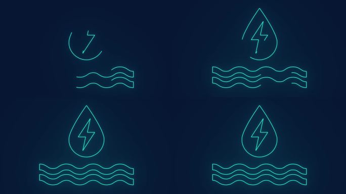 水力发电是由水力发电产生的可再生能源动画