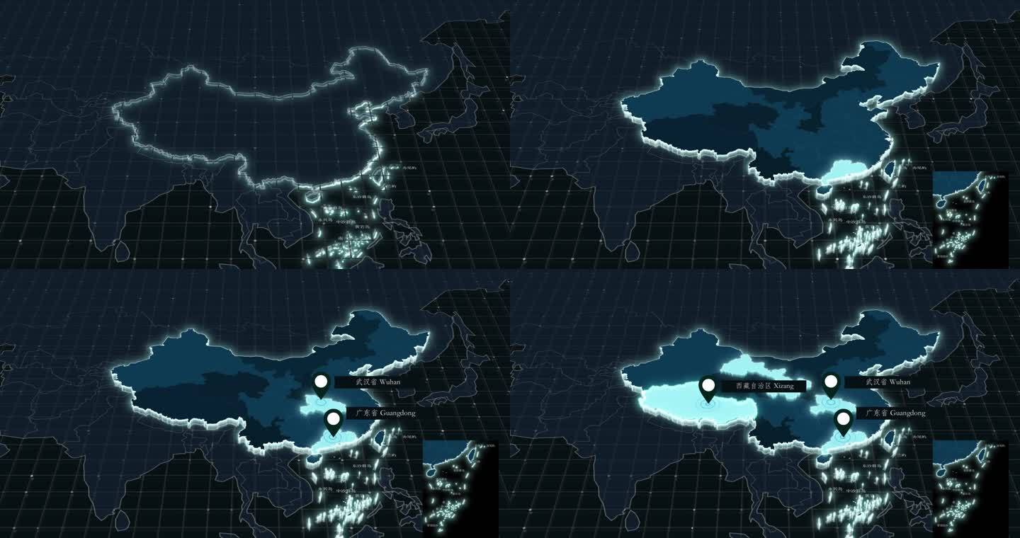 科技感3D地图