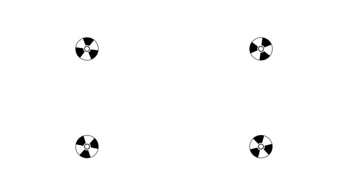 动画辐射标志图标，web应用程序图标图标按钮填充在背景上