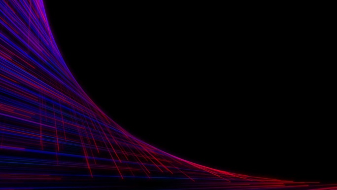 未来的霓虹灯流。粒子轨迹背景。通信和技术概念。数字数据流。创造性的抽象背景。高品质4k画面