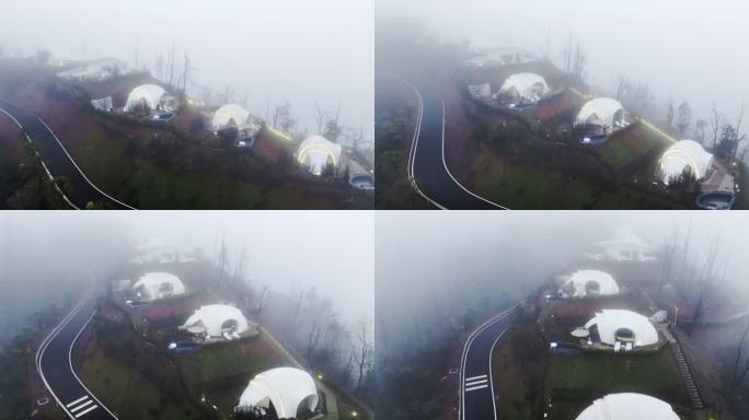 长沙县紫竹山景区云海航拍