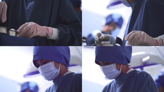手术室的助理护士仪器视频素材医疗设备