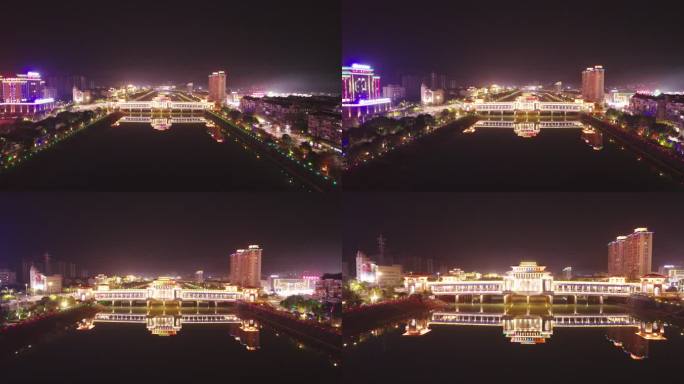 江西德兴-城区夜景航拍00437332