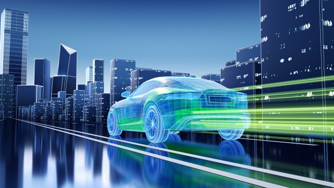 C4D+AE电动汽车充电新能源蓝色科技