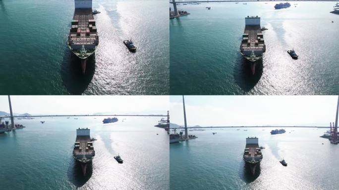 集装箱船在香港的进出口和商业物流