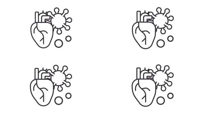 心脏病毒动画图标