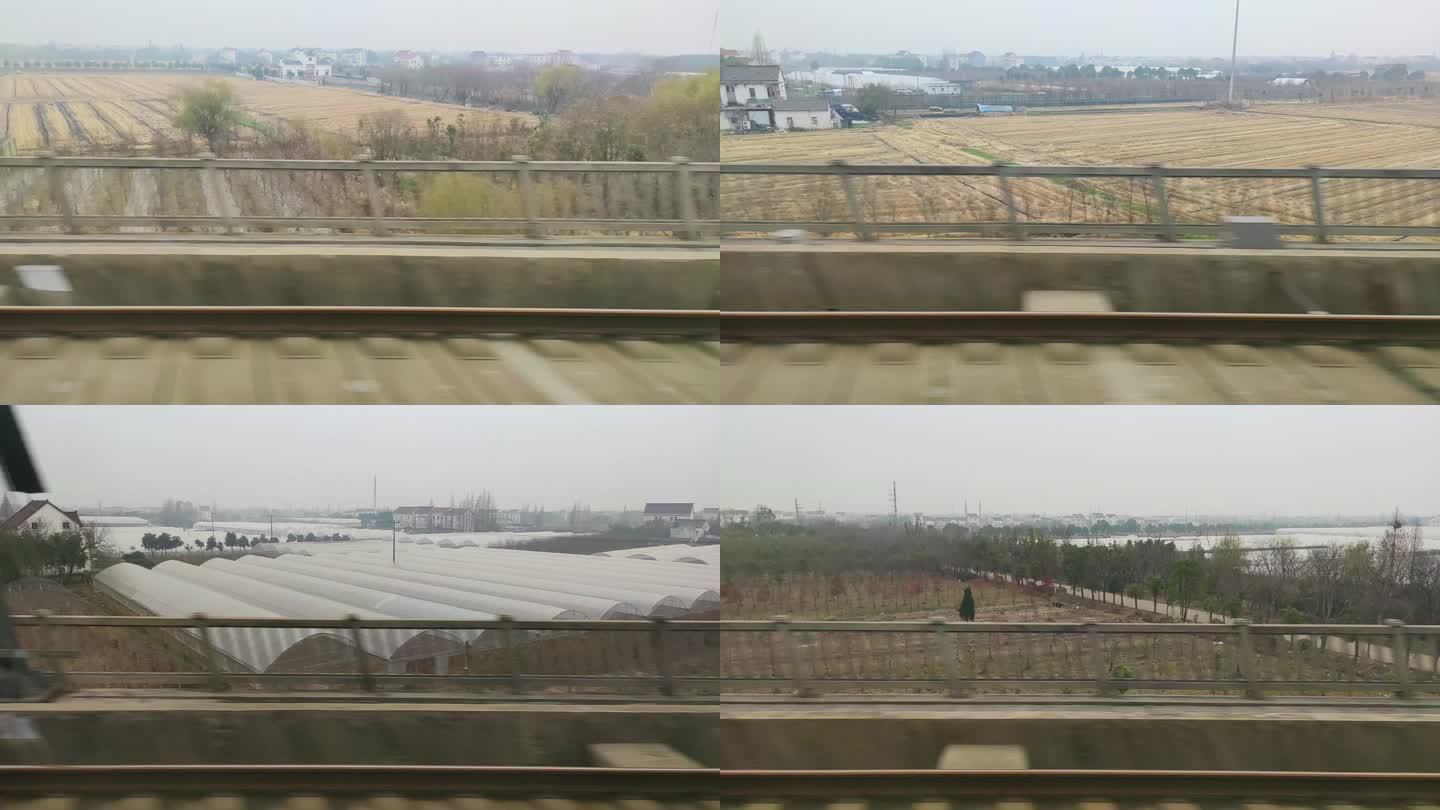 火车动车高铁窗外的风景视频素材44