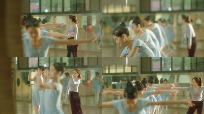 舞蹈老师教学生跳舞