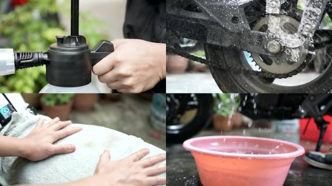 喷壶 洗车 清洁 拧干 抹布