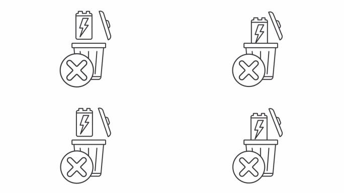 动画无电池处置图标