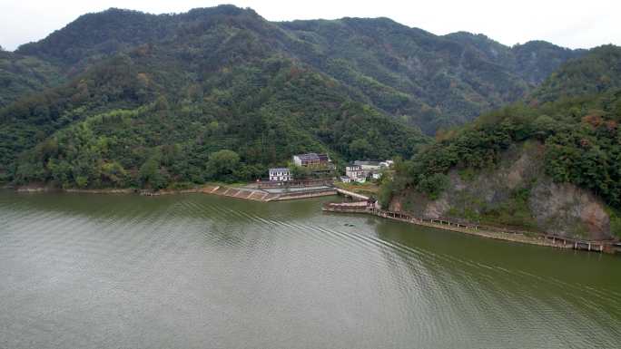新安江山水画廊自然风光徽文化古村落航拍