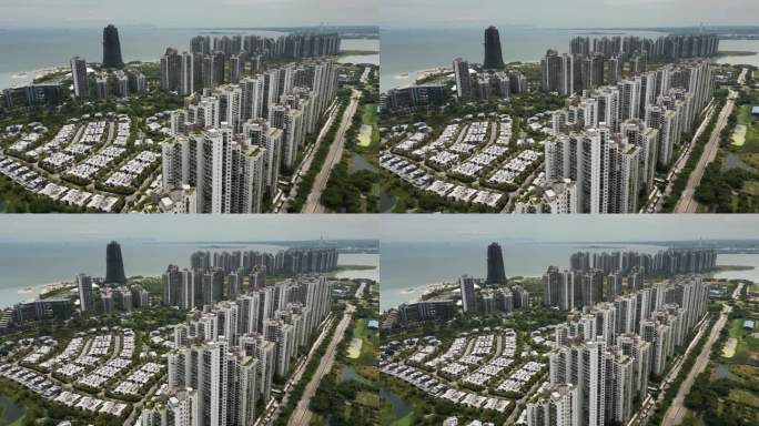马来西亚柔佛州森林城市综合住宅开发的天际线，中国资助的“一带一路”倡议，失败的大型项目鬼城