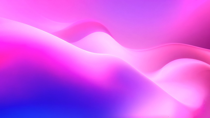 紫色和粉色渐变的波浪线科技背景，光效变化