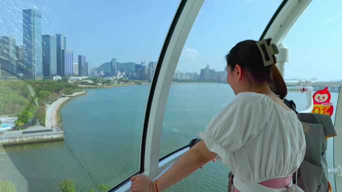 深圳港湾的摩天轮