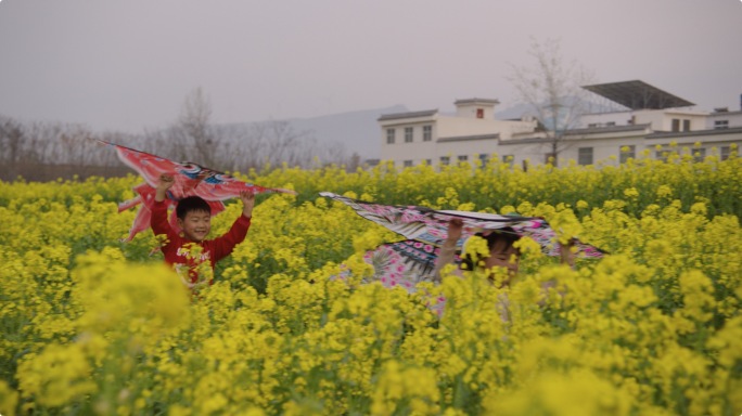 阿莱RAW春天清明踏青美丽乡村油菜花孩子