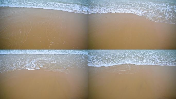海南海边海浪与沙滩