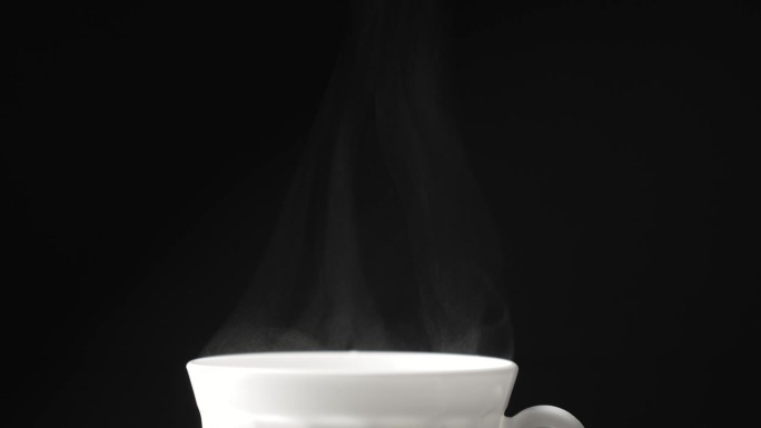 自然蒸汽咖啡杯，黑色底色