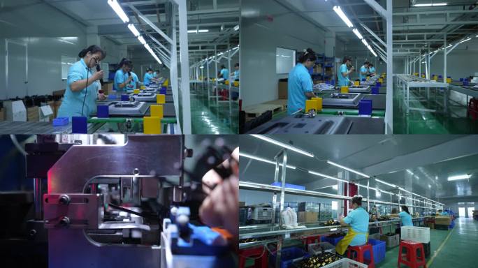 高科技生产车间工厂机械设备液晶面板流水线
