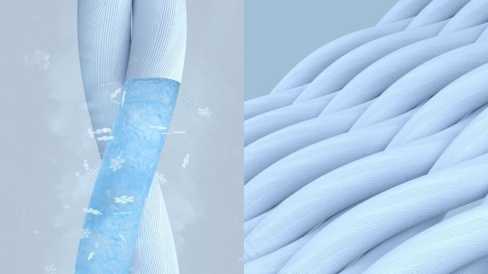 AE+3D凉感冰感 纤维 面料 清凉冰丝