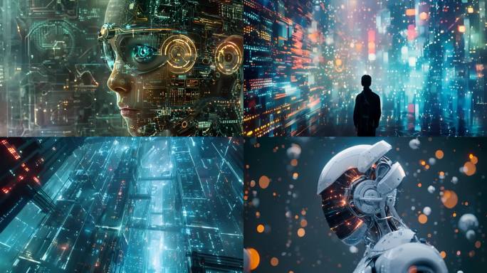 AI数字人未来科技未来世界人4K