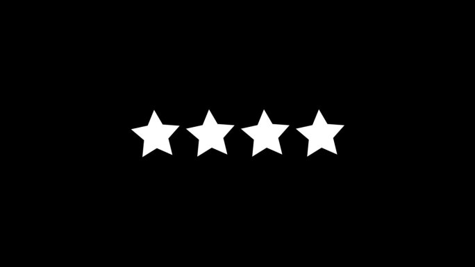五星评级动画。积极评审产品质量评价。客户反馈。明显的恒星。