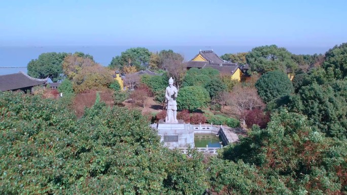 苏州金庭西山岛禹王庙海棠花