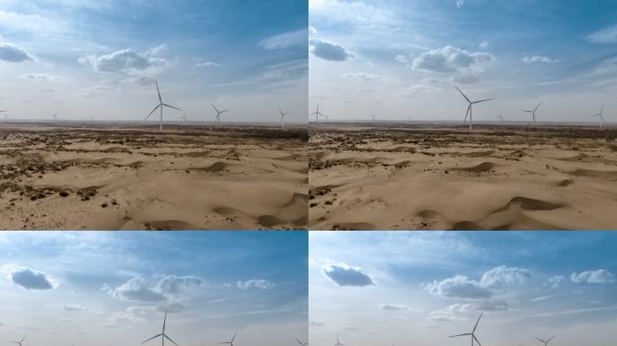 沙漠 风车 发电