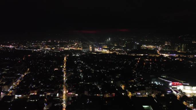 菲律宾城市航拍夜景素材