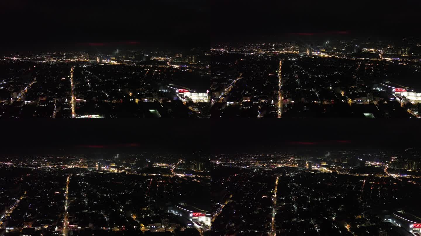 菲律宾城市航拍夜景素材