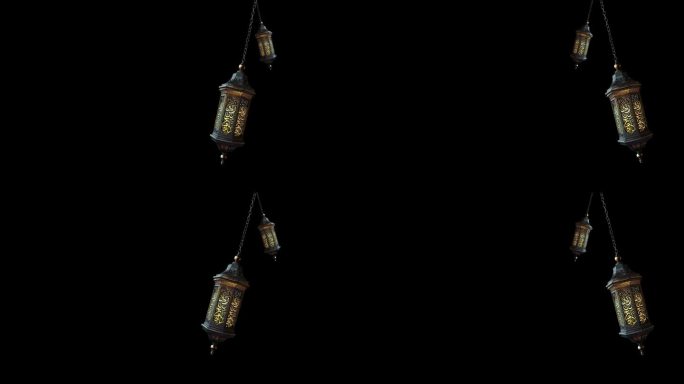 斋月灯笼与阿尔法频道包括循环