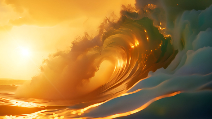 大气磅礴巨浪海浪翻滚2