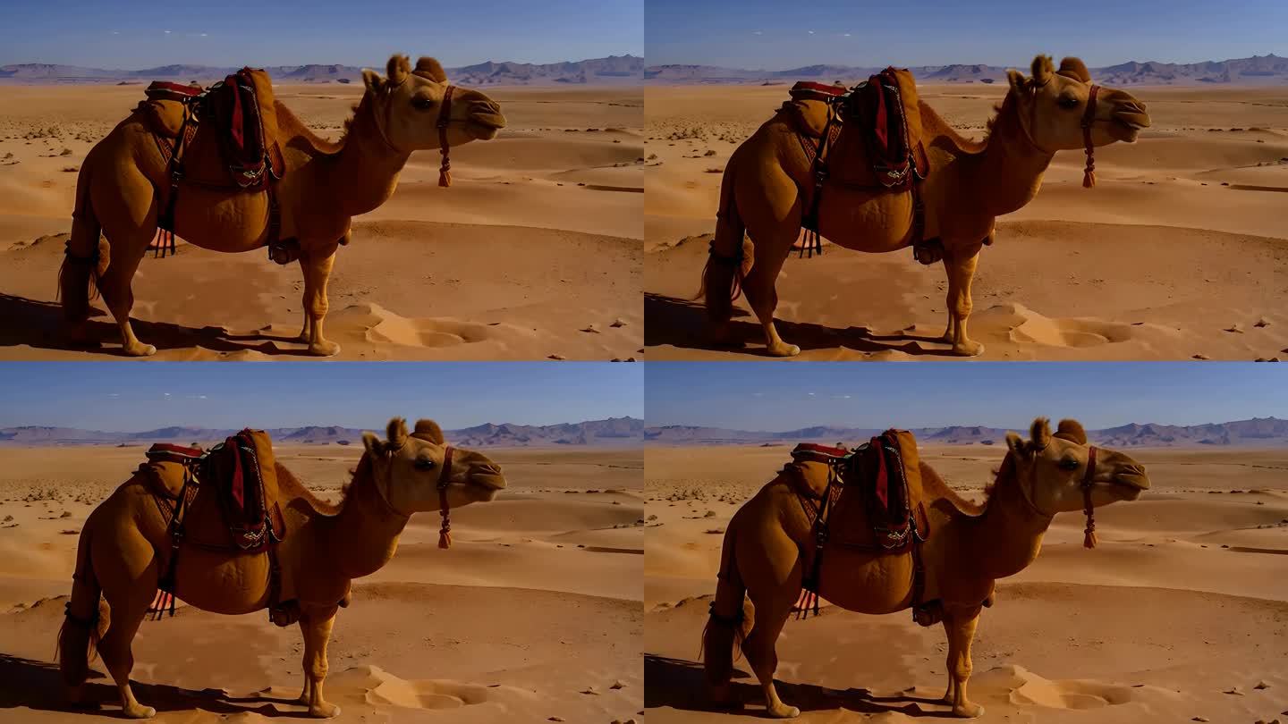 沙漠骆驼一带一路干旱