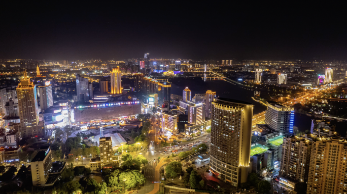 金华城市夜景航拍延时