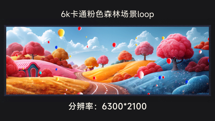 6k卡通森林场景loop