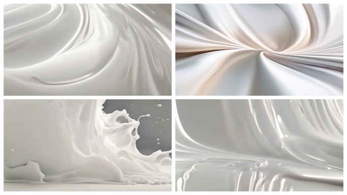 白色流体 艺术 抽象