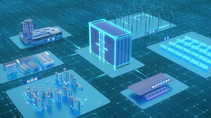 AE自定义模型科技电网新形态