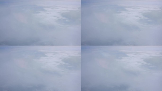美丽的风景蓝天白云，飞机视野