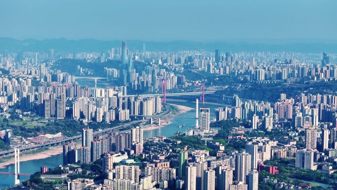 重庆沙坪坝区航拍大景4K