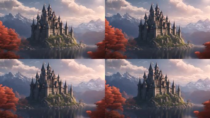 未来科幻城堡视频素材背景