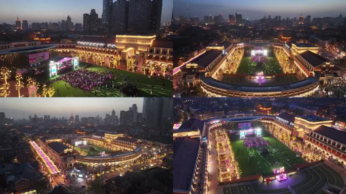 天津民园广场音乐节4K航拍视频