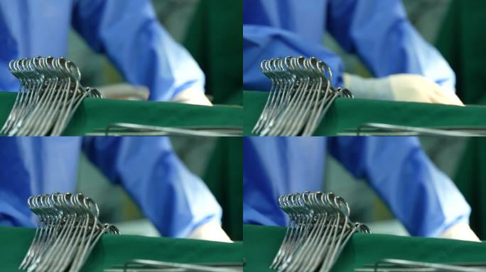 4k模拟拍摄手术室手术手术刀