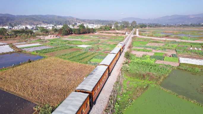 云南建水古城 双龙桥 建水小火车  米轨