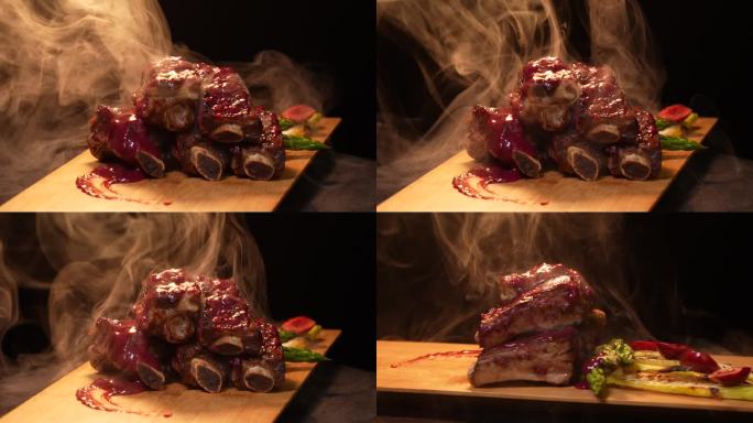 猪排牛排肉 烤肉 精美西餐烤肉 排骨