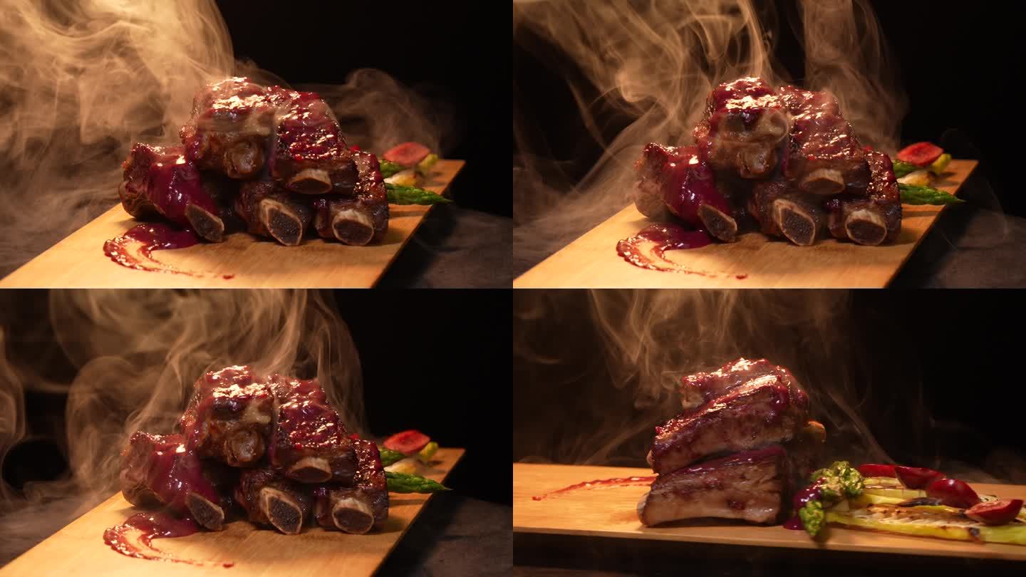 猪排牛排肉 烤肉 精美西餐烤肉 排骨