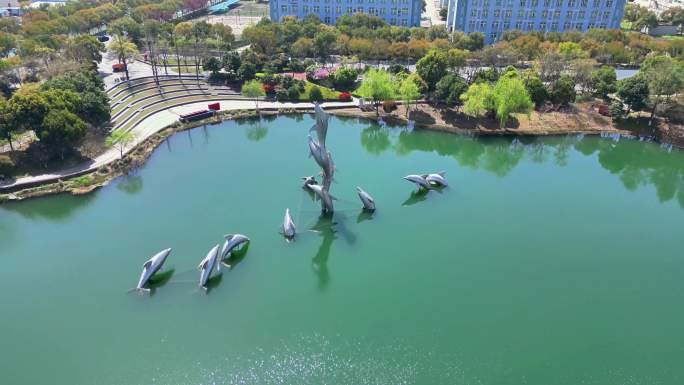 苏州昆山玉湖湿地公园航拍合集