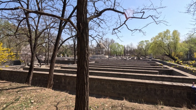 黄花阵迷宫圆明园遗址柱子石块城墙拍未剪