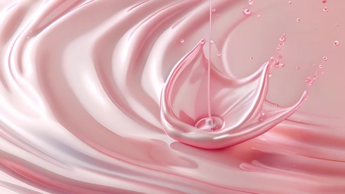 粉色精华气泡，化妆品美白美容广告【1】