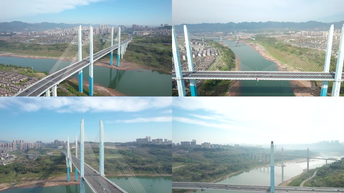 蔡家嘉陵江大桥航拍