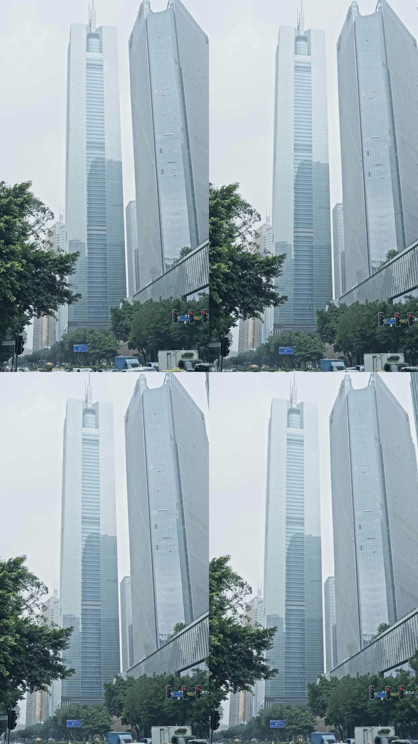 4K竖版实拍，天河北路中信广场打卡地标。