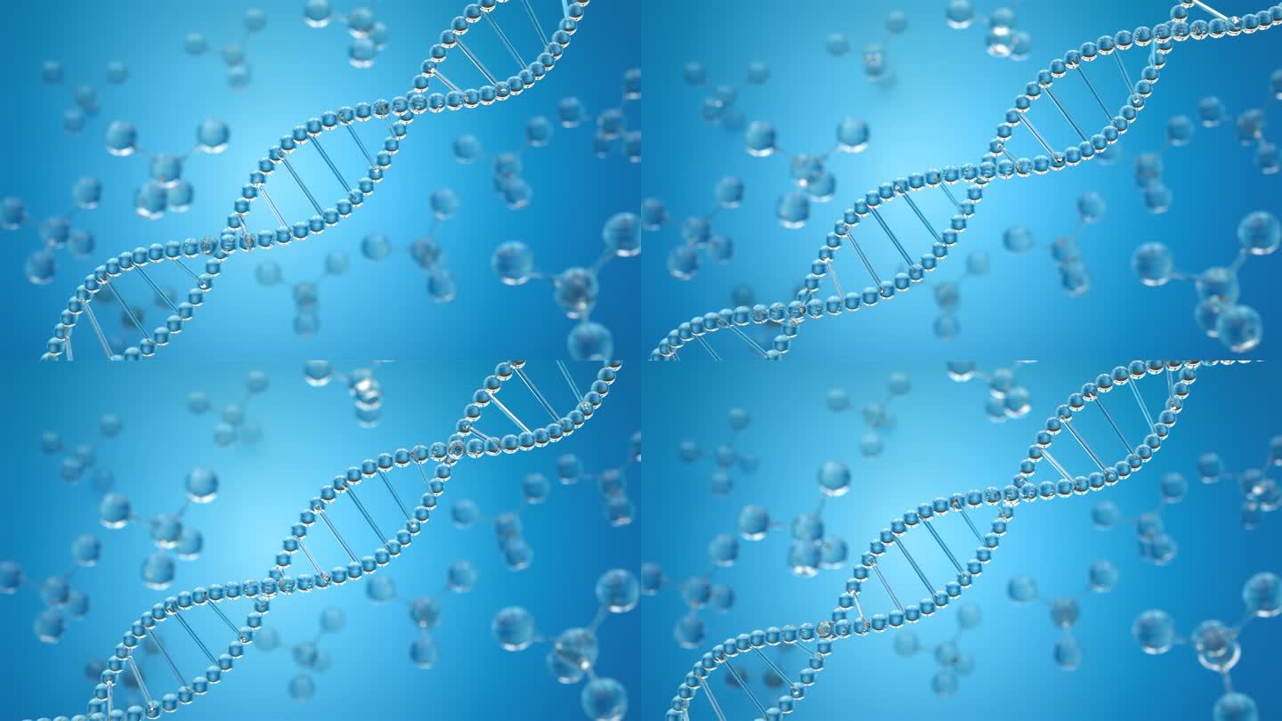三维DNA链条视频素材05